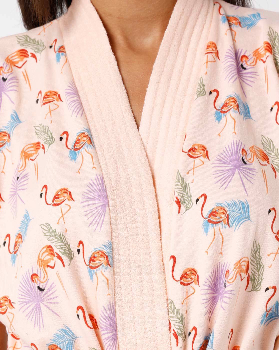 RedRose Printed Bathrobe