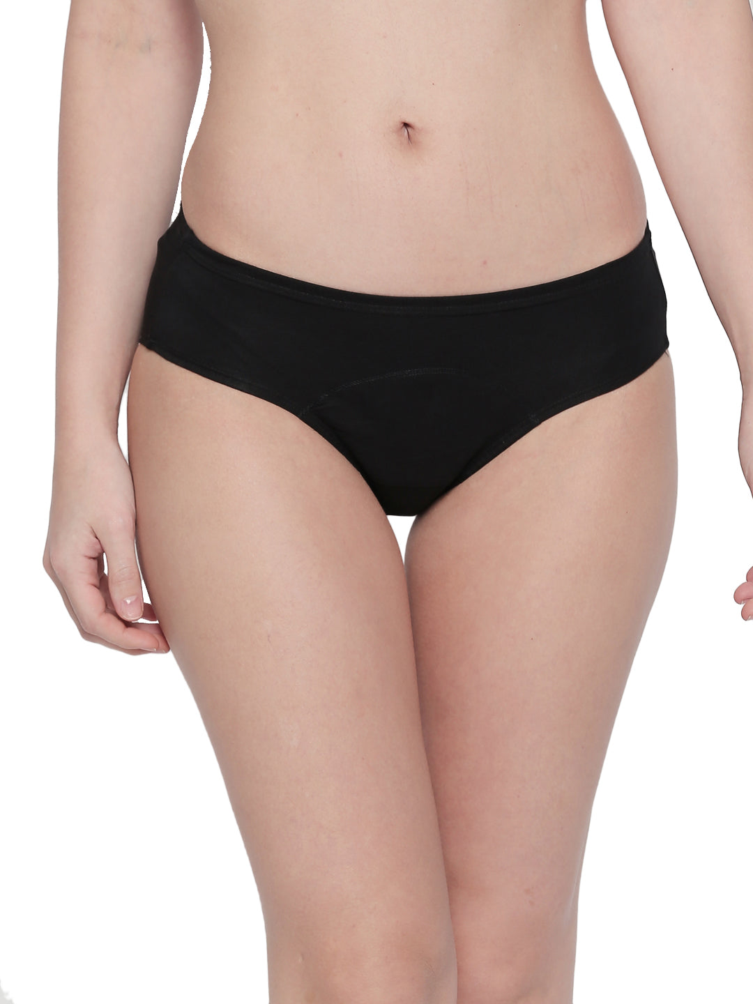 Red Rose Solid Medium Rise Full Coverage Hipster Period Pantie
