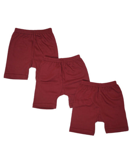Redrose Girls' Plain Maroon Bloomers – Pack of 3 | PC Interlock Fabric 🍒👧 | BLM-220MR
