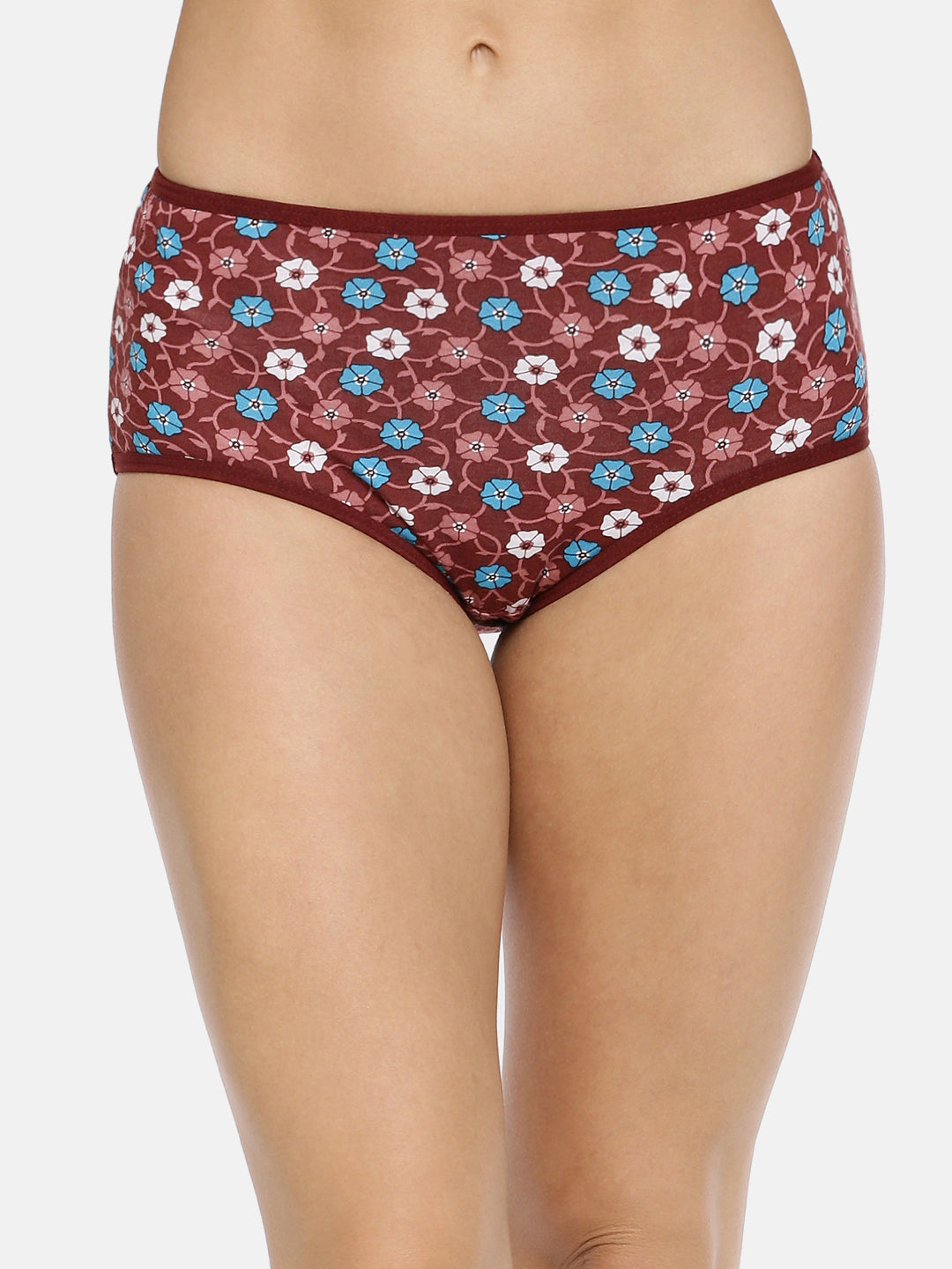 Red Rose Intima Cotton Medium Rise, Full Coverage Hipster Panties - Multicolor Pack of 3