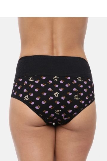 Red Rose Monal Printed Color Adjustable Full Coverage High Rise Cotton Hipster Panties