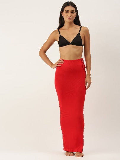 RED ROSE MICROFIBER SOLID SAREE SKIRT/SAREE SHAPER/SAREE SHAPEWEAR FOR WOMEN