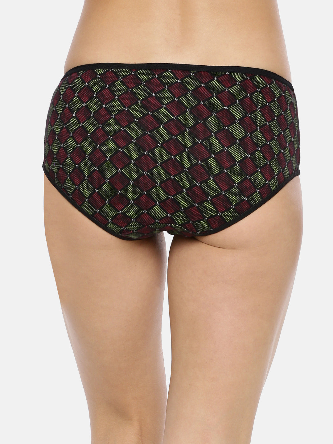 Red Rose Cotton Medium Rise, Full Coverage Hipster Panties - Multicolor Pack of 3