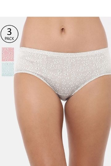 Red Rose Women's Assorted Cotton Comfort Regular Hipster Pantie