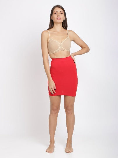 Red Rose Micro Fiber Solid Saree Skirt/Saree Shaper/Saree Shapewear for Women