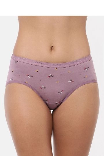 Red Rose Printed Cotton Comfort Medium Rise Full Coverage Hipster Panties - Multicolor Pack of 3