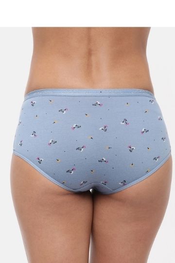 Red Rose Printed Cotton Comfort Medium Rise Full Coverage Hipster Panties - Multicolor Pack of 3