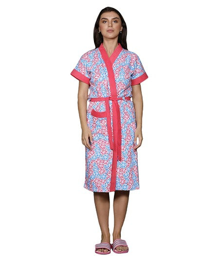 RedRose Printed Bathrobe