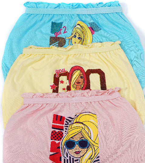Redrose Girls Cotton Bloomers – Pack of 3 (Barbie Print) | BLM-204