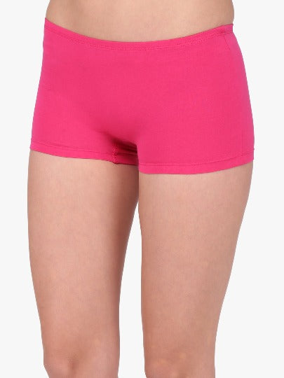 Red Rose Knit Cotton Solid Boyleg Panties and Women's Shorts for Stylish Comfort in the Cotton