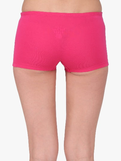 Red Rose Knit Cotton Solid Boyleg Panties and Women's Shorts for Stylish Comfort in the Cotton