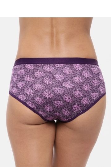 Red Rose Women's Cotton Elastane Printed Hipster Panties Pack of 3