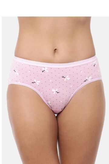 Red Rose Cotton Multicolor Printed Hipster Panty