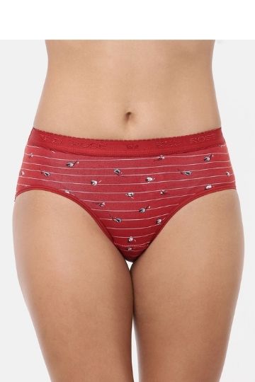 Red Rose Cotton Comfort Women Hipster Panty (Pack of 3) Multicolor
