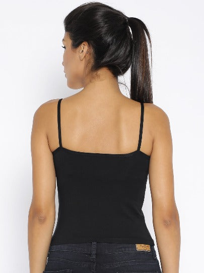 INTEL Red Rose Women’s Cotton Camisole Slip with Adjustable Straps – Soft & Breathable Innerwear