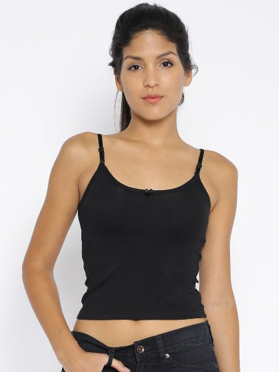 INTEL Red Rose Women’s Cotton Camisole Slip with Adjustable Straps – Soft & Breathable Innerwear