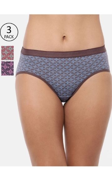 Red Rose Women's Assorted Cotton Comfort Regular Hipster Pantie