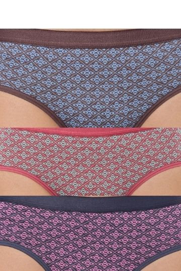 Red Rose Women's Assorted Cotton Comfort Regular Hipster Pantie