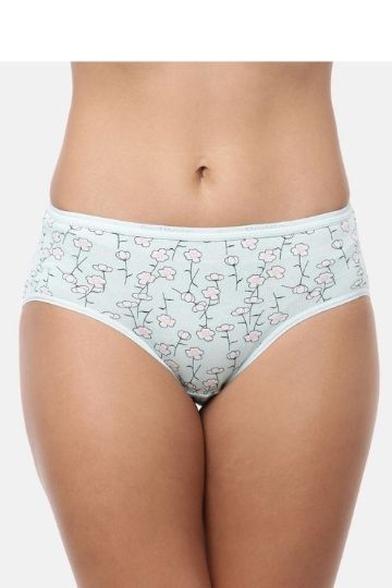 Red Rose Cotton Multicolor Printed Hipster Panty