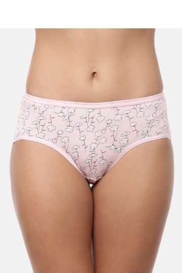 Red Rose Cotton Multicolor Printed Hipster Panty