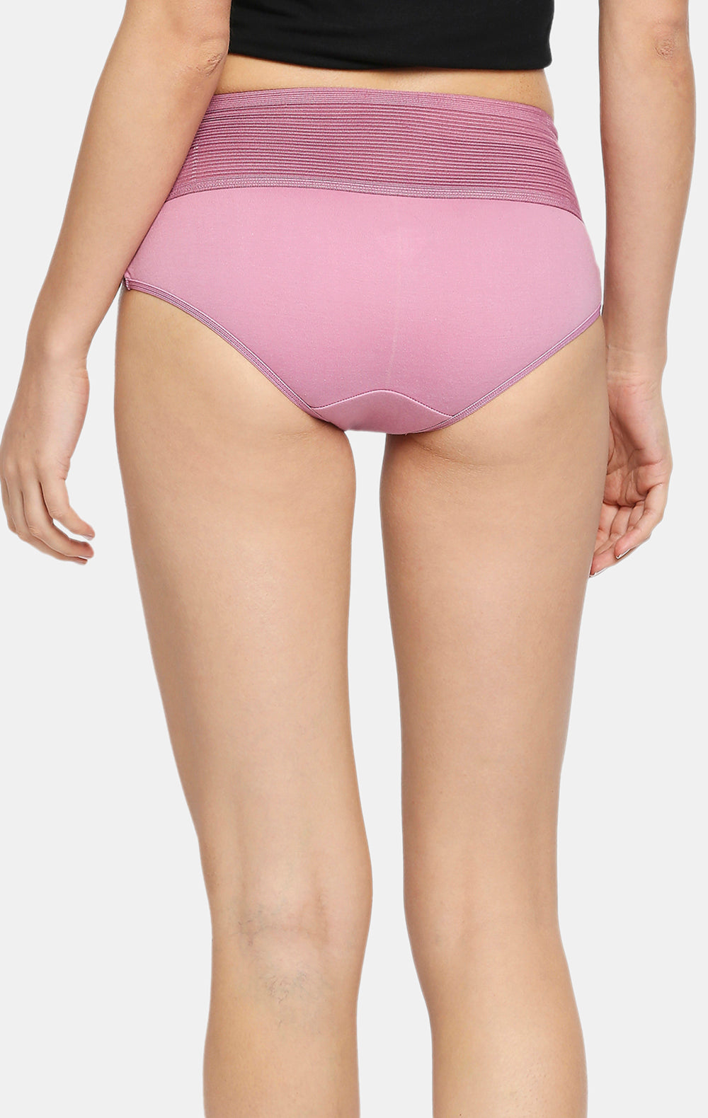 Red Rose Monal Solid Color Adjustable Full Coverage High Rise Cotton Hipster Panties