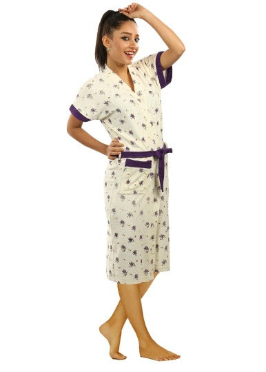 RedRose Printed Bathrobe