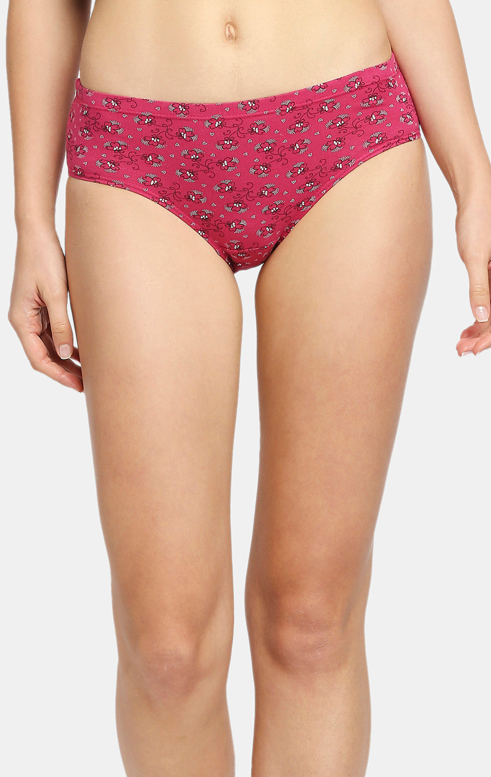 Red Rose Cotton Hipster for Women | Stretch Soft Waistband | Full Hip Coverage |Assorted Color Pack of 3