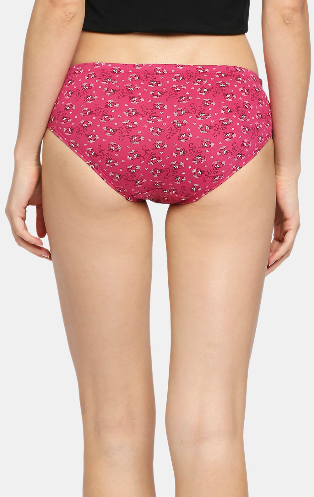 Red Rose Cotton Hipster for Women | Stretch Soft Waistband | Full Hip Coverage |Assorted Color Pack of 3