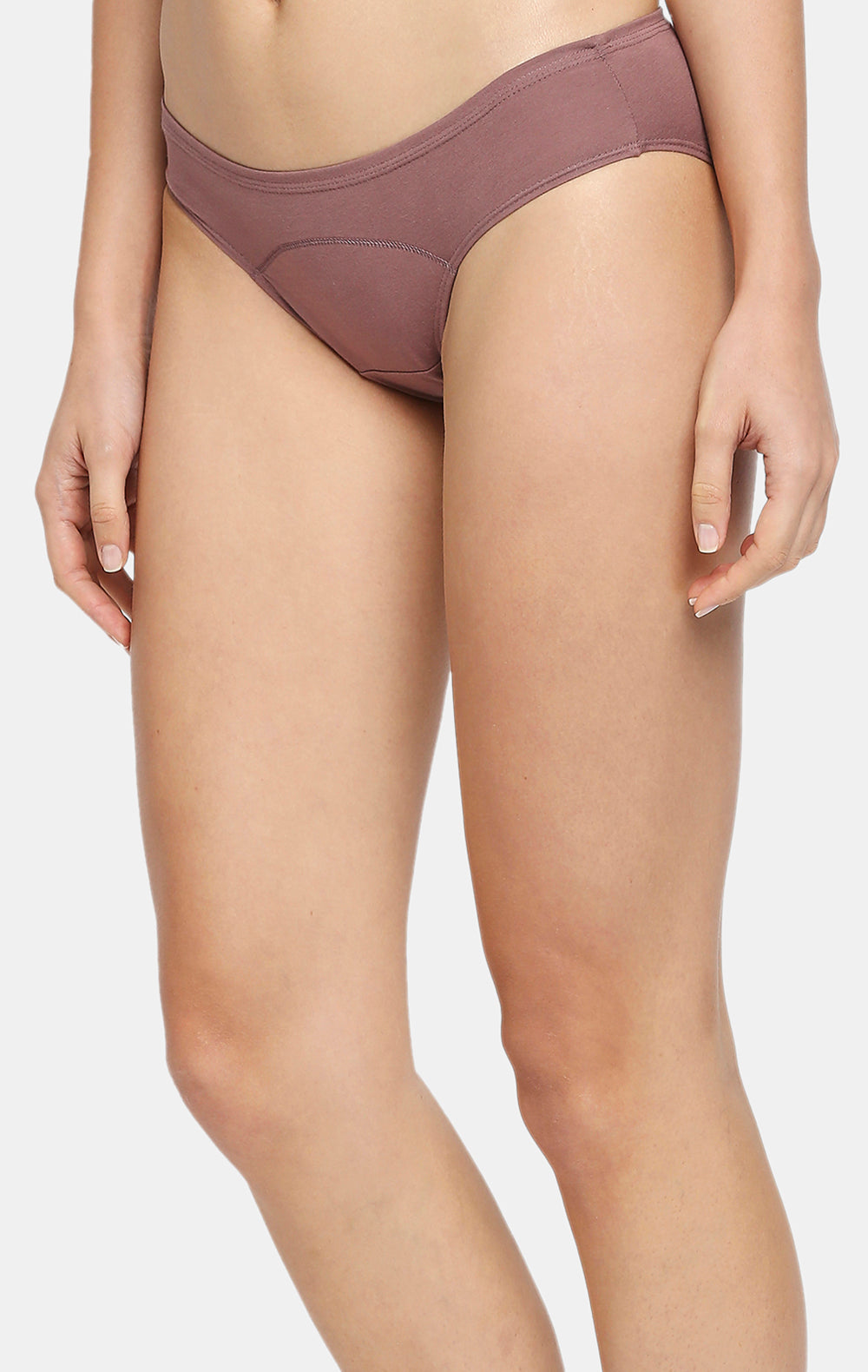 Red Rose Solid Medium Rise Full Coverage Hipster Period Pantie