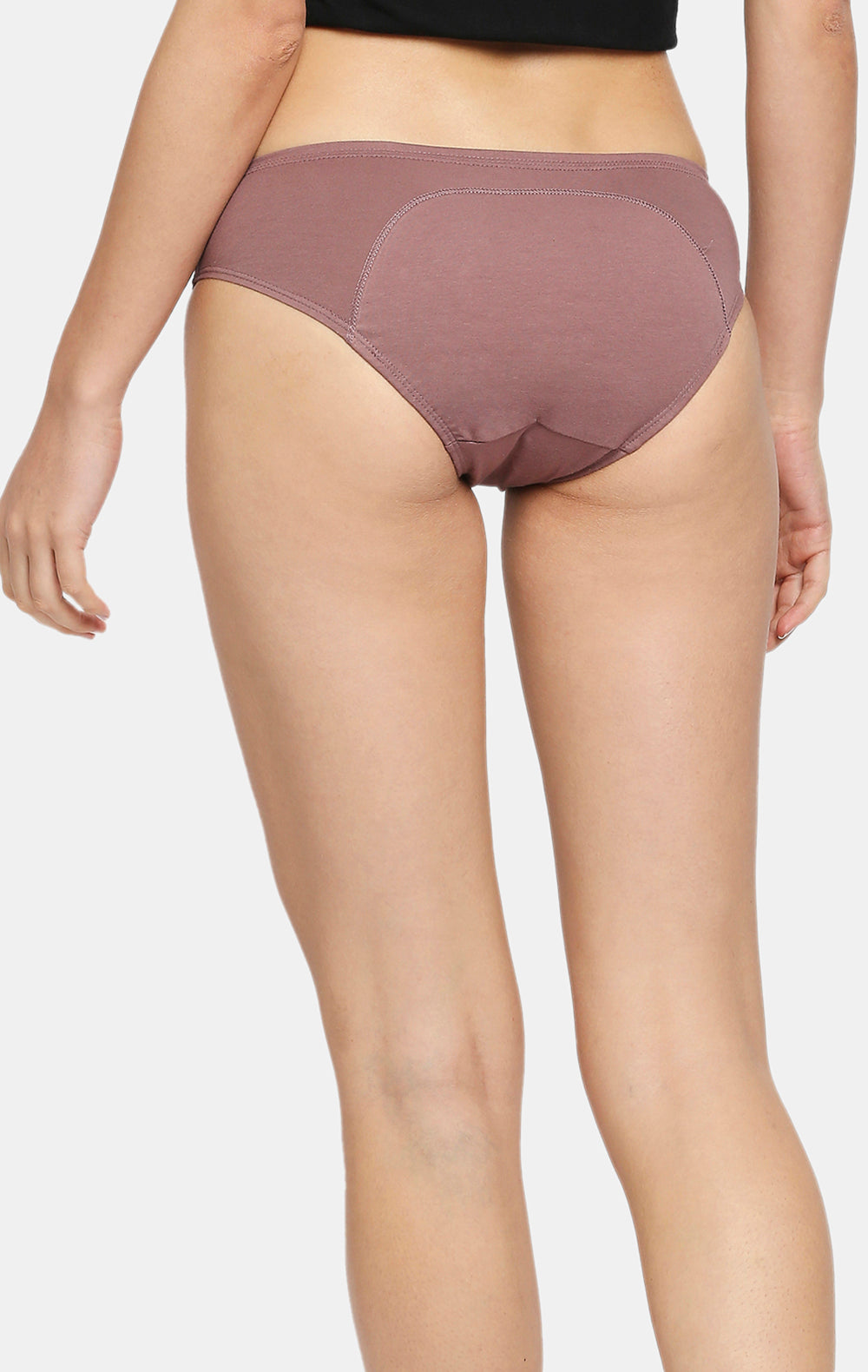 Red Rose Solid Medium Rise Full Coverage Hipster Period Pantie