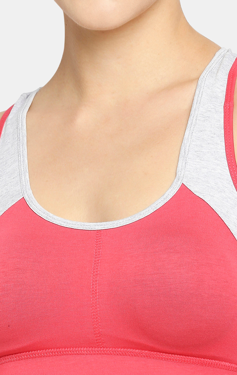 RED ROSE RACER BACK MEDIUM IMPACT COTTON BRA WIREFREE & HIGH COVERAGE