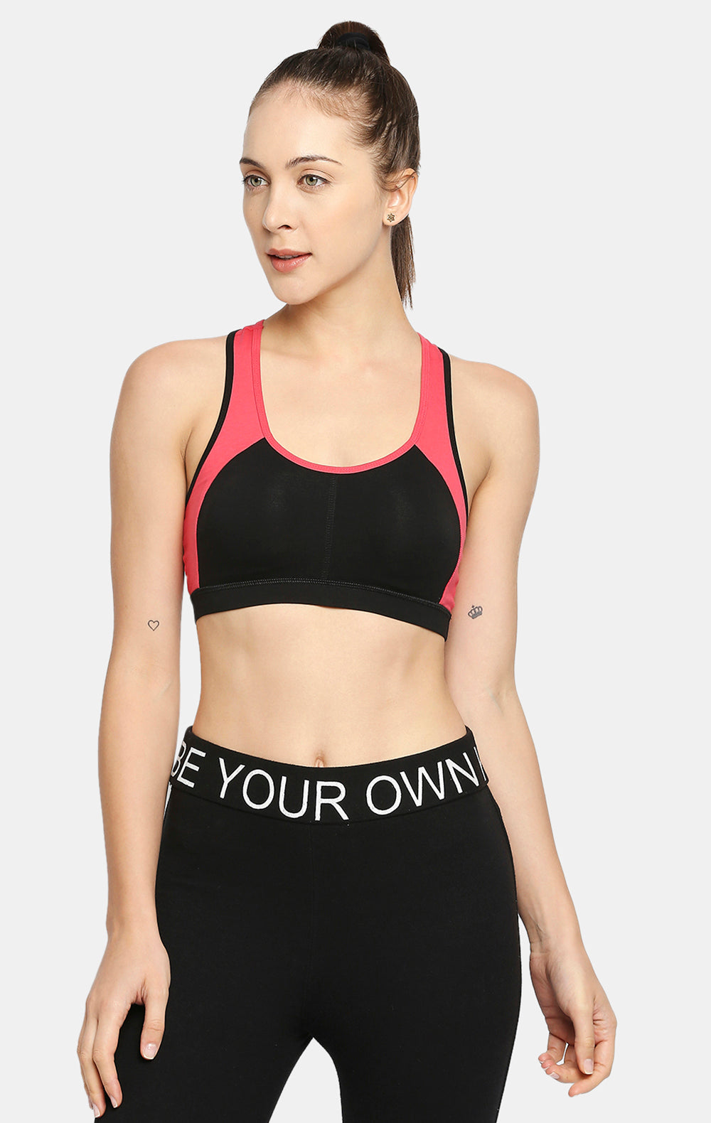 RIO Red Rose Racer Back Medium Impact Cotton Bra Wirefree & High Coverage