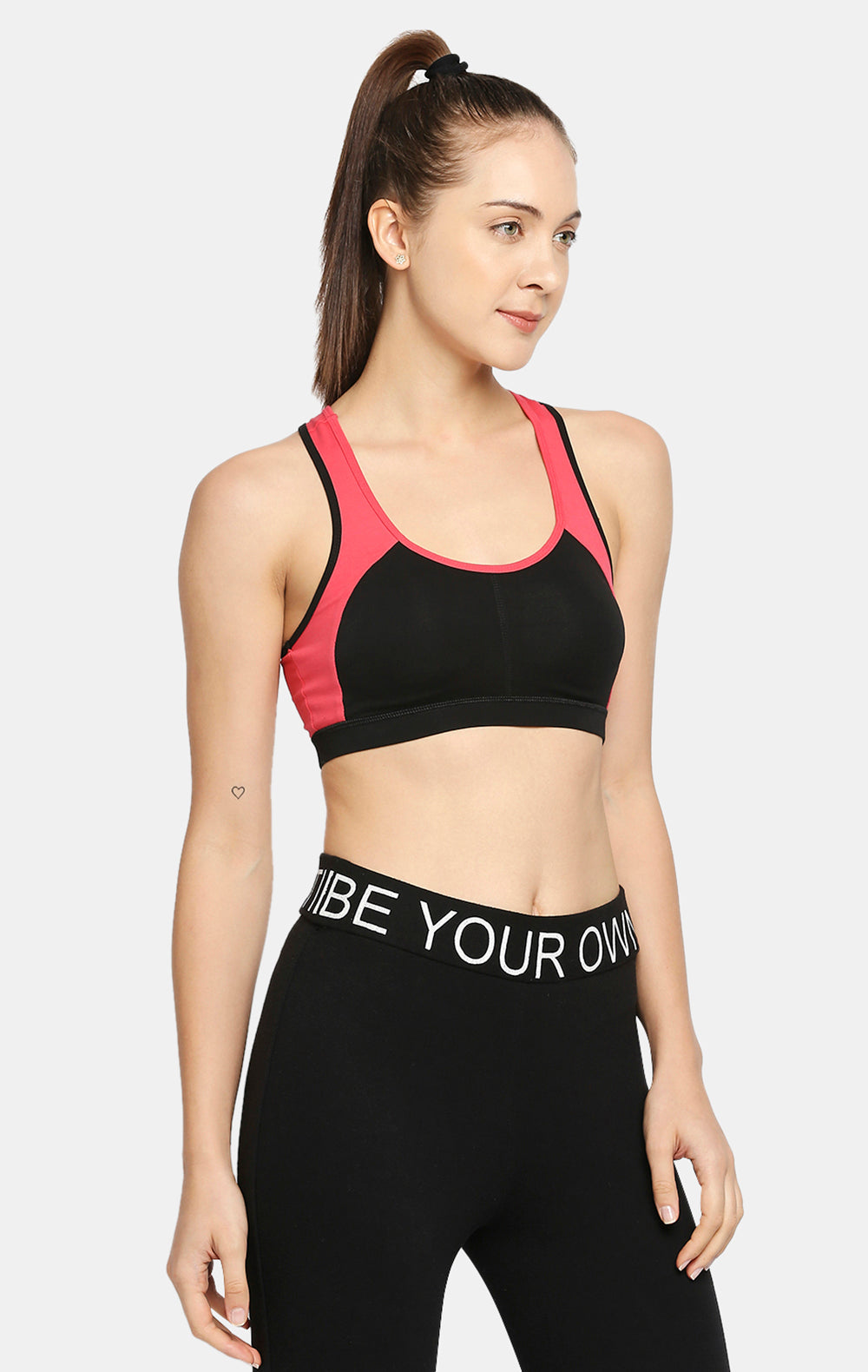 RIO Red Rose Racer Back Medium Impact Cotton Bra Wirefree & High Coverage