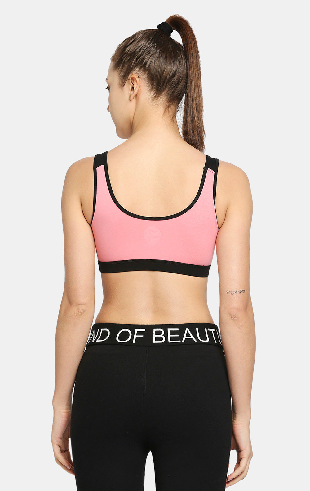 RIO RED ROSE RACER BACK MEDIUM IMPACT COTTON BRA WIREFREE & HIGH COVERAGE
