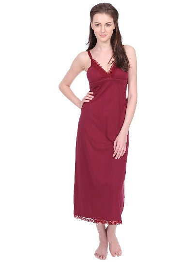 Red Rose Women's Sleeveless Hosiery Cotton Bra Type Full Length Camisole, Long Inner wear Petticoat-Nighty Slip-Kurtis Slip-Suit Slip