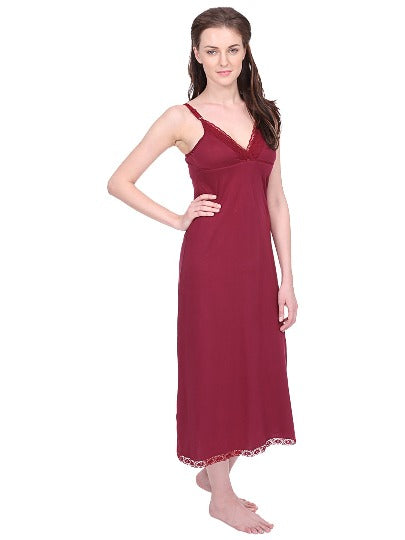 Red Rose Women's Sleeveless Hosiery Cotton Bra Type Full Length Camisole, Long Inner wear Petticoat-Nighty Slip-Kurtis Slip-Suit Slip