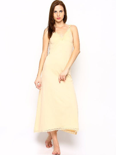 Red Rose Women's Sleeveless Hosiery Cotton Bra Type Full Length Camisole, Long Inner wear Petticoat-Nighty Slip-Kurtis Slip-Suit Slip