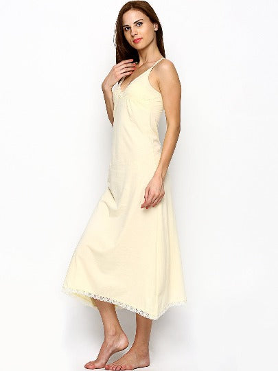 Red Rose Women's Sleeveless Hosiery Cotton Bra Type Full Length Camisole, Long Inner wear Petticoat-Nighty Slip-Kurtis Slip-Suit Slip