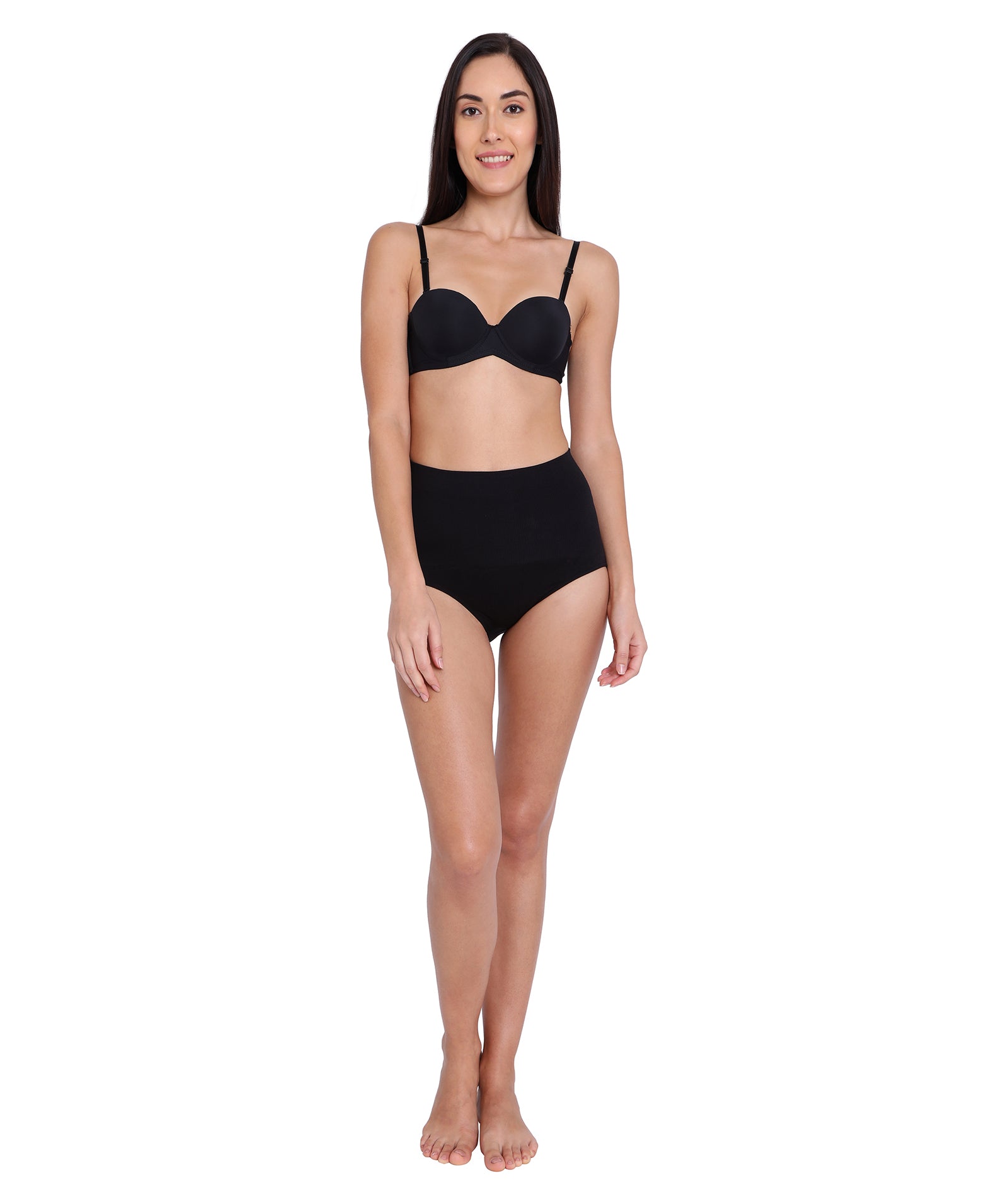 Red Rose Rib Slim Trim Women's Body Shaper Tummy Control Slimming Seamless Shapewear Hipster Panties