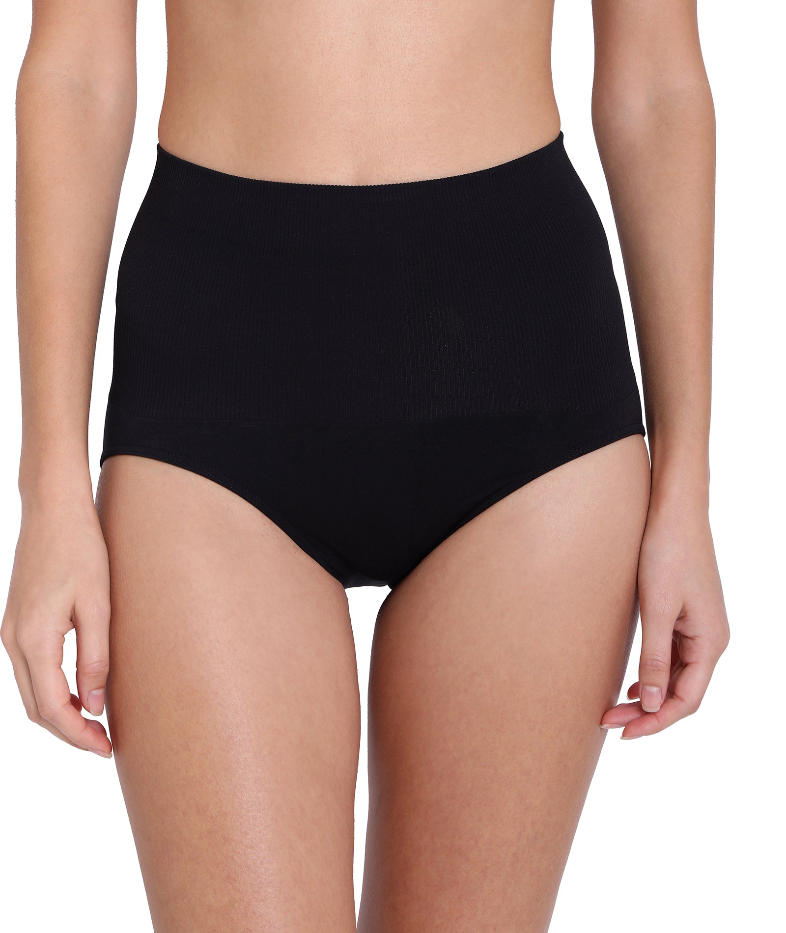 Red Rose Rib Slim Trim Women's Body Shaper Tummy Control Slimming Seamless Shapewear Hipster Panties