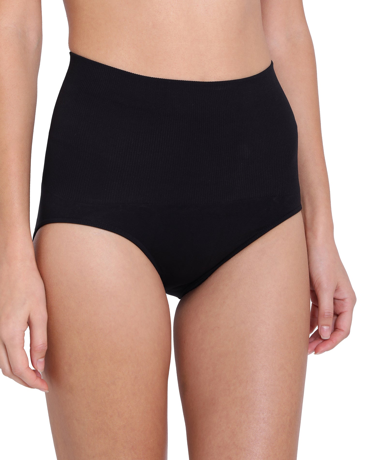 Red Rose Rib Slim Trim Women's Body Shaper Tummy Control Slimming Seamless Shapewear Hipster Panties