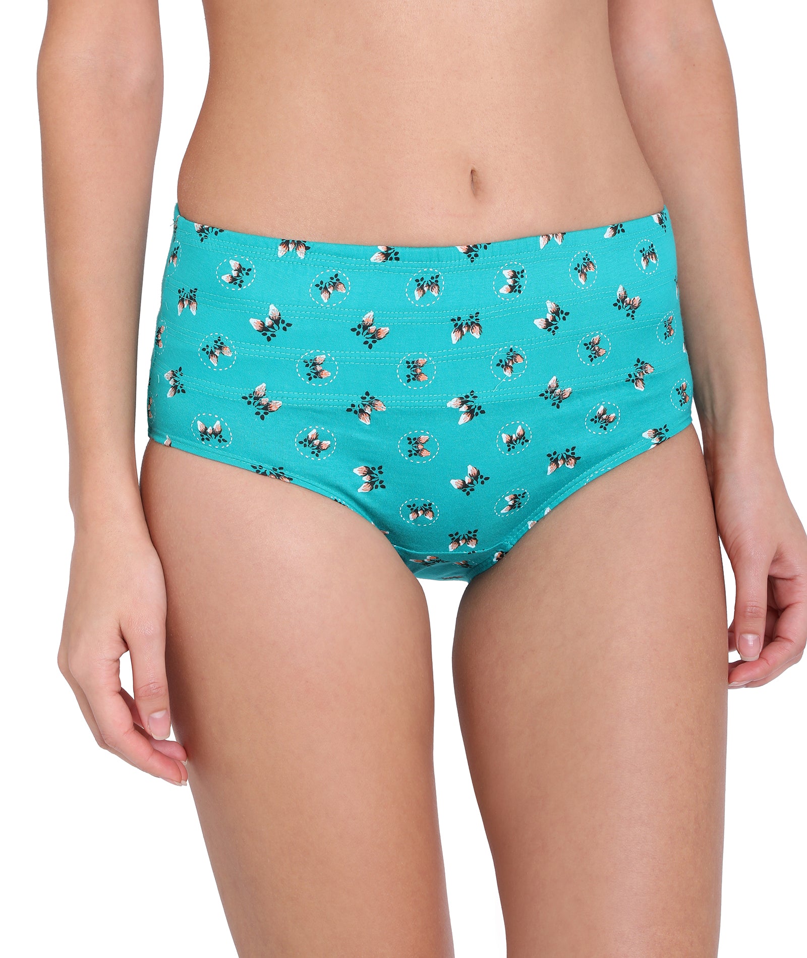 Red Rose Slimmer Printed High Rise Full Coverage Tummy Hipster Panty (Single Pack)