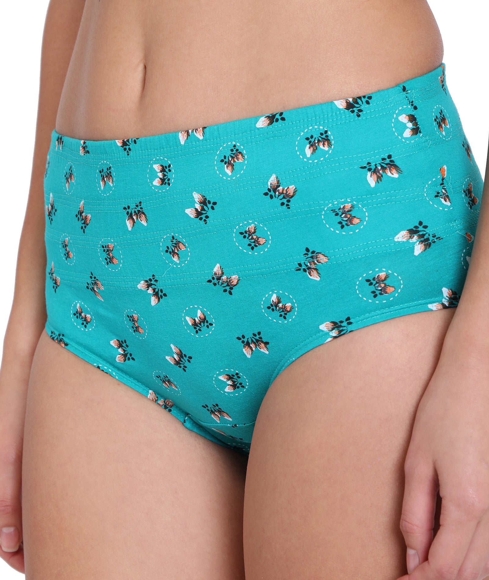 Red Rose Slimmer Printed High Rise Full Coverage Tummy Hipster Panty (Single Pack)