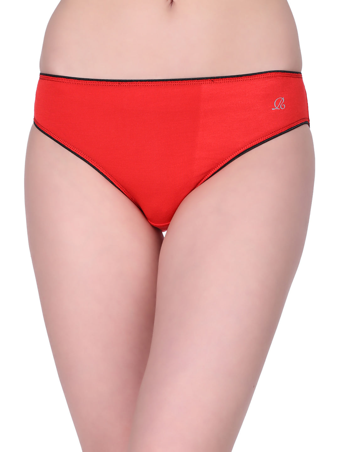 Red Rose Cotton Low Rise Full Coverage Bikini Panty (Pack of 3)