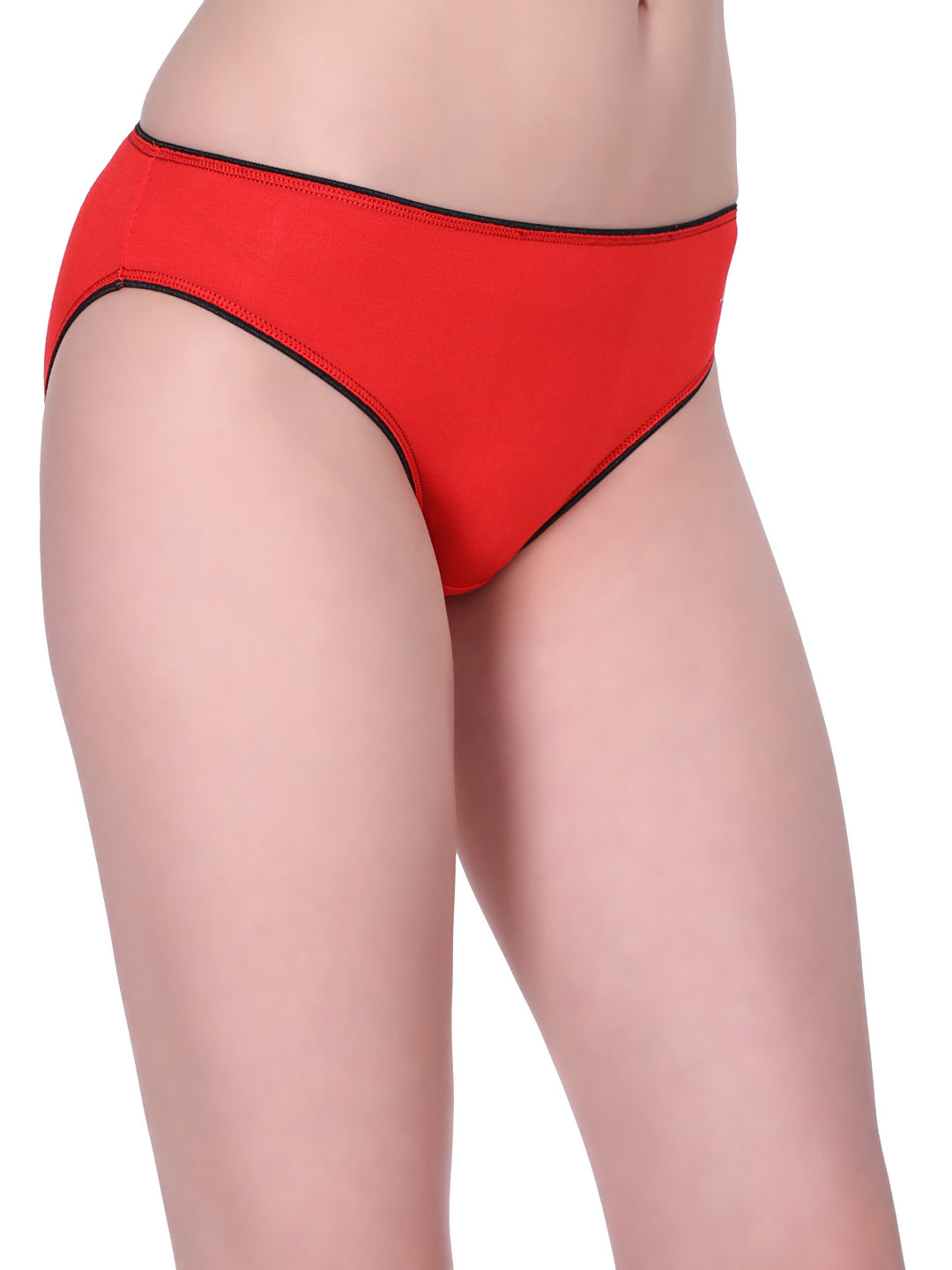 Red Rose Cotton Low Rise Full Coverage Bikini Panty (Pack of 3)