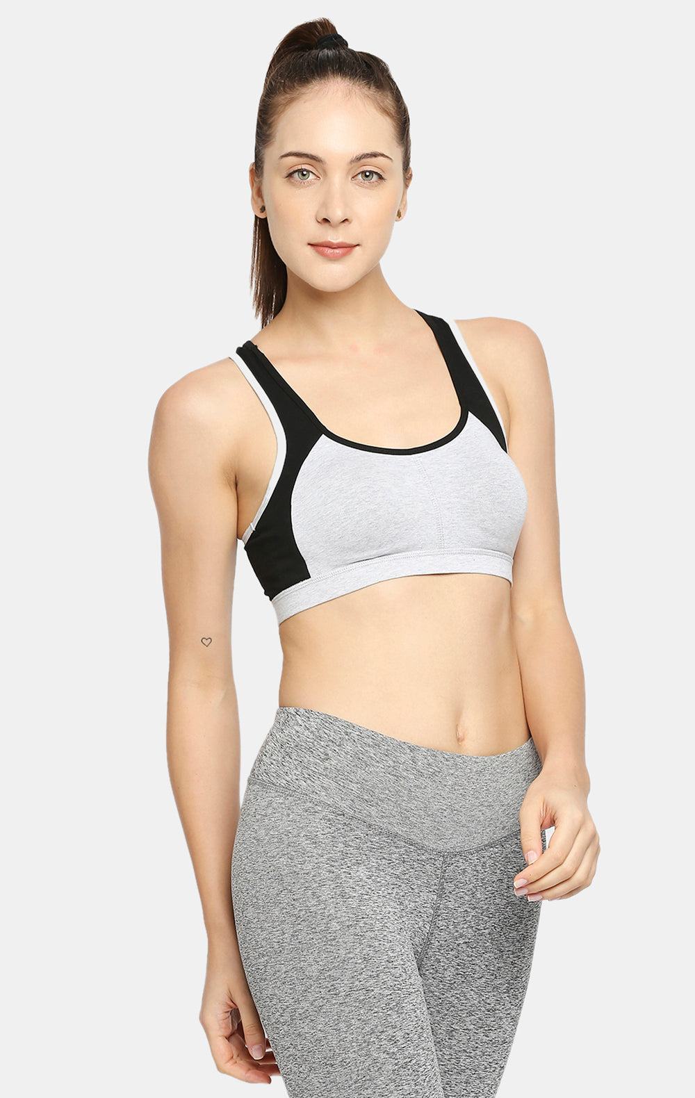 RED ROSE RACER BACK MEDIUM IMPACT COTTON BRA WIREFREE & HIGH COVERAGE