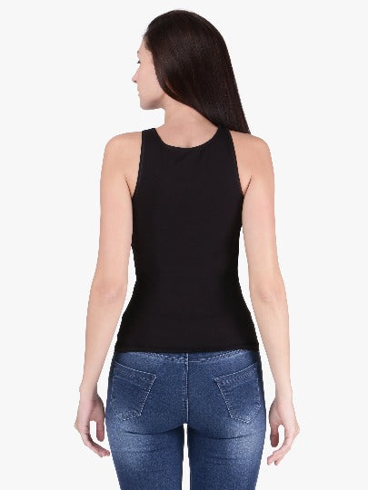 Red Rose Women's Cotton U Neck Plain Spaghetti Strap Tank Top A Super Combed Cotton Fabric Slim Fit Camisole for Ladies