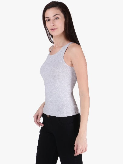 Red Rose Women's Cotton U Neck Plain Spaghetti Strap Tank Top A Super Combed Cotton Fabric Slim Fit Camisole for Ladies