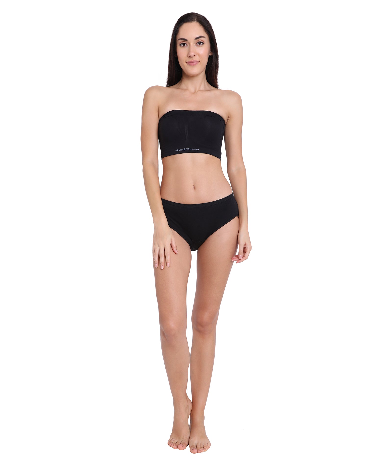 Red Rose Top Tube Women's Non-Padded | Non-Wired | Seamless | Strapless Bra