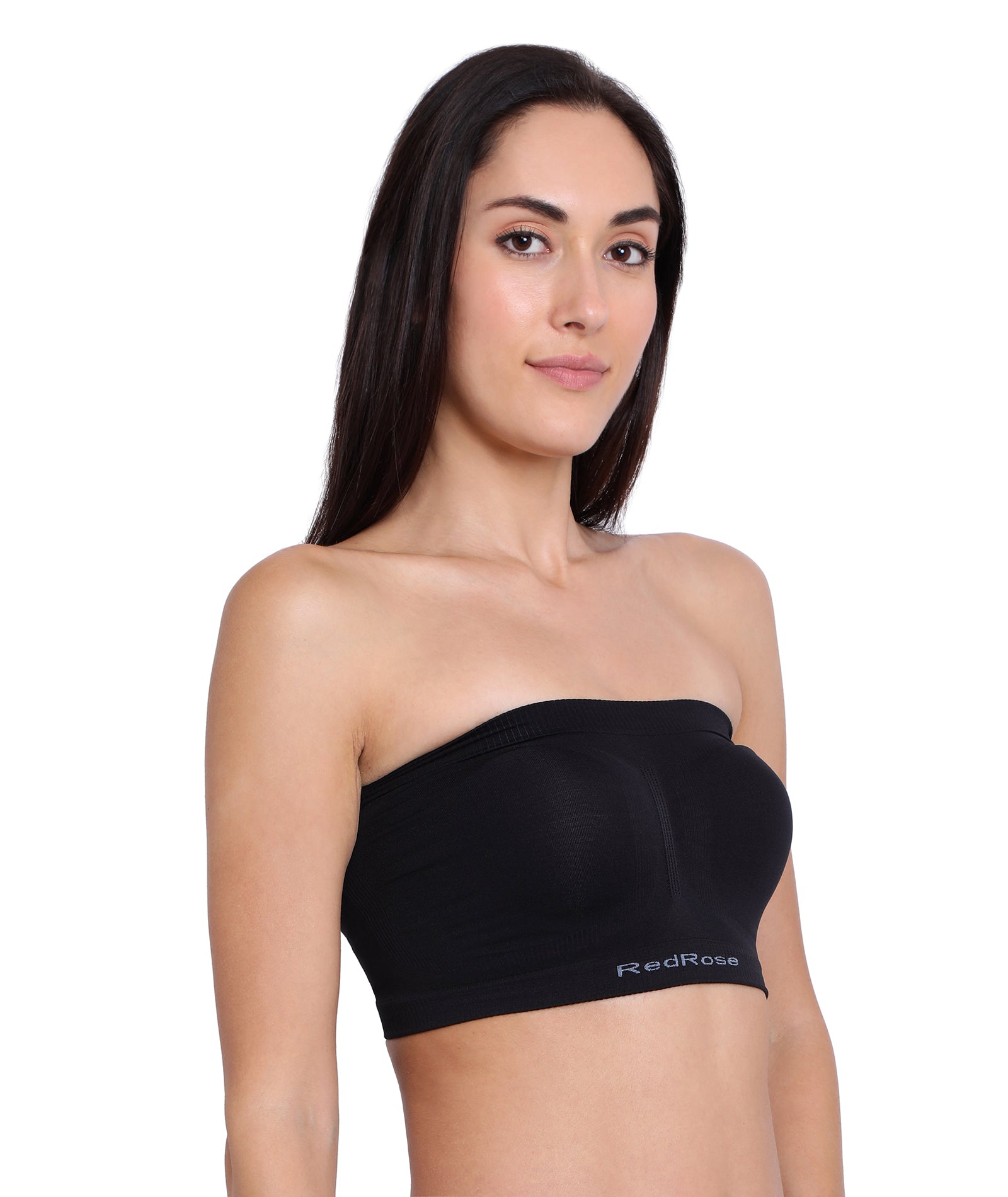 Red Rose Top Tube Women's Non-Padded | Non-Wired | Seamless | Strapless Bra